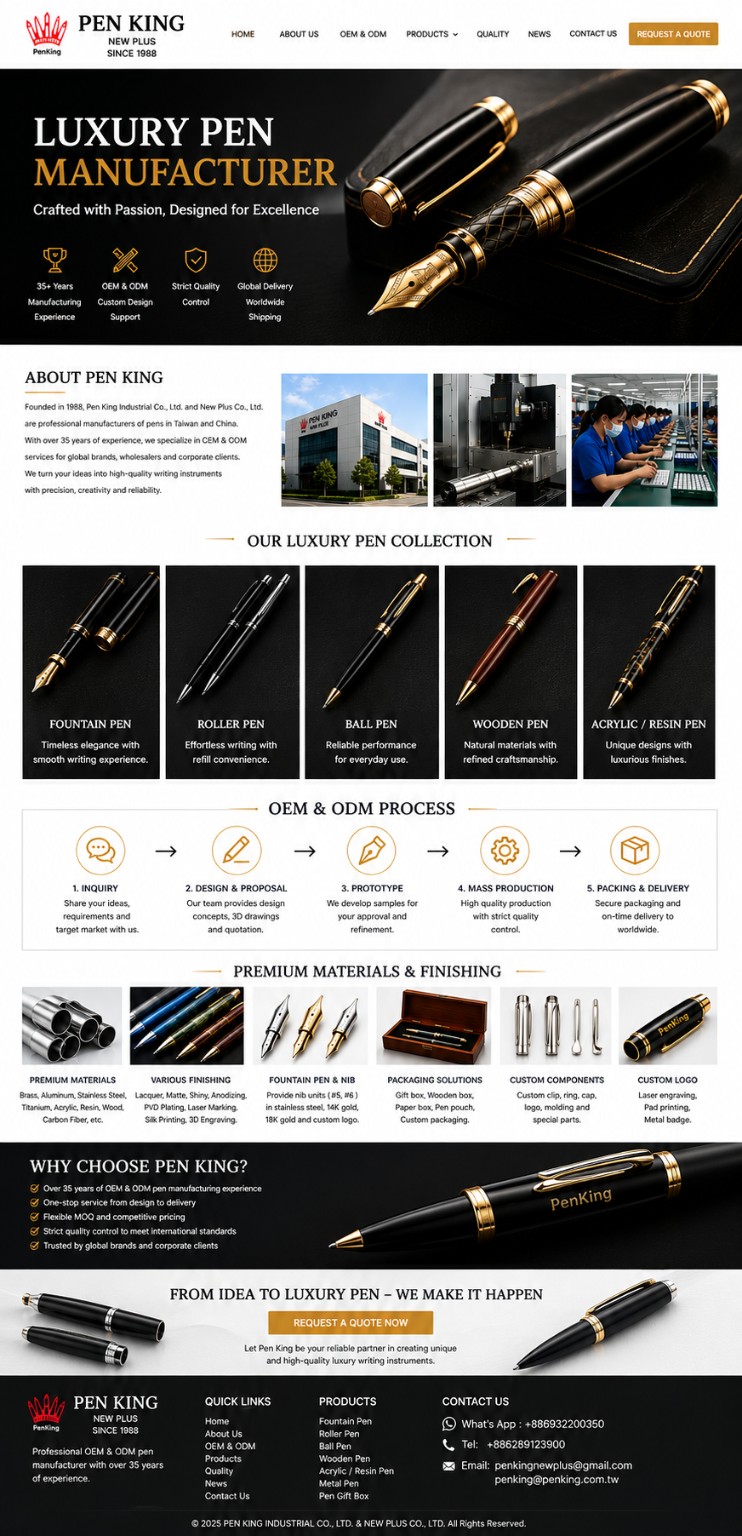 Luxury Pen Manufacturer — Pen King