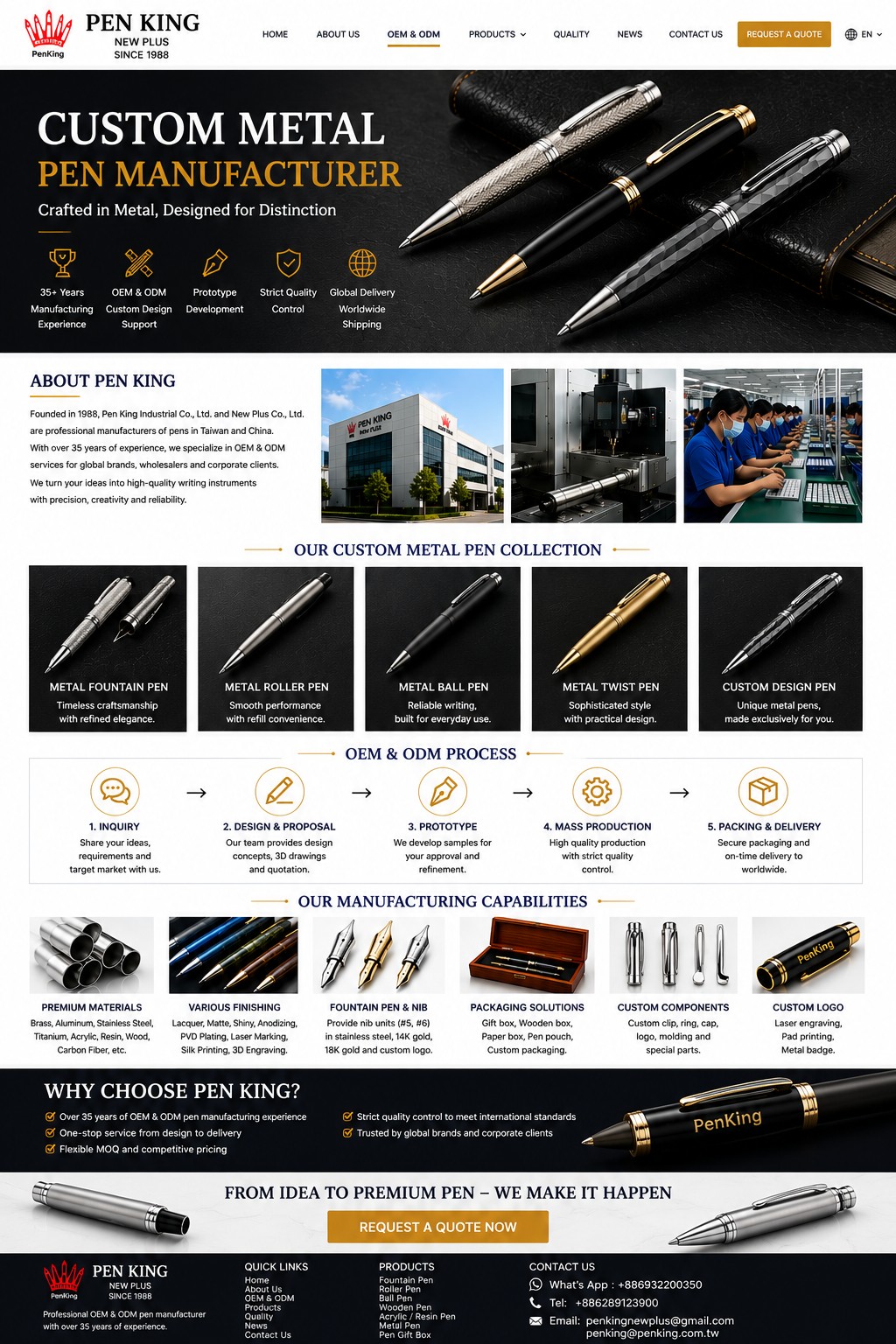 Custom Metal Pen Manufacturer — Pen King
