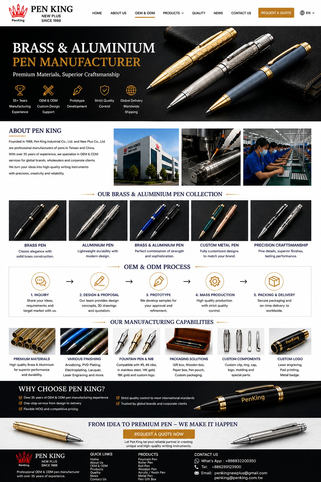 Brass & Aluminium Pen Manufacturer — Pen King